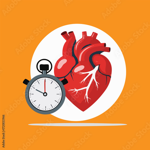 Heart Health Vector Set for World Heart Day – Red Heart Symbols, EKG Pulse Lines, Doctors, Nurses, Heart Shield, Family Care, Heart Disease Prevention, Medical and Fitness Icons