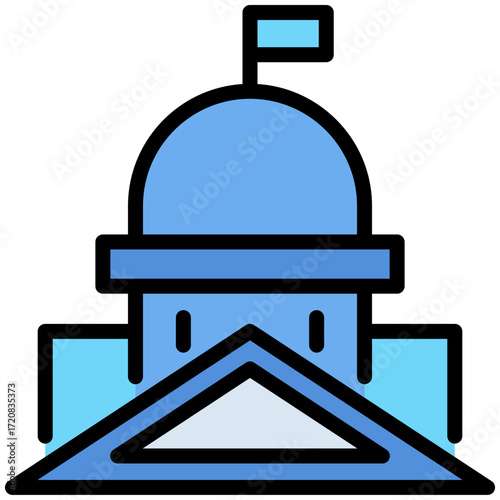 Government icon for economy macro, business, website, application, printing, document, poster design, etc