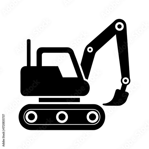 Excavator Construction Vehicle Icon