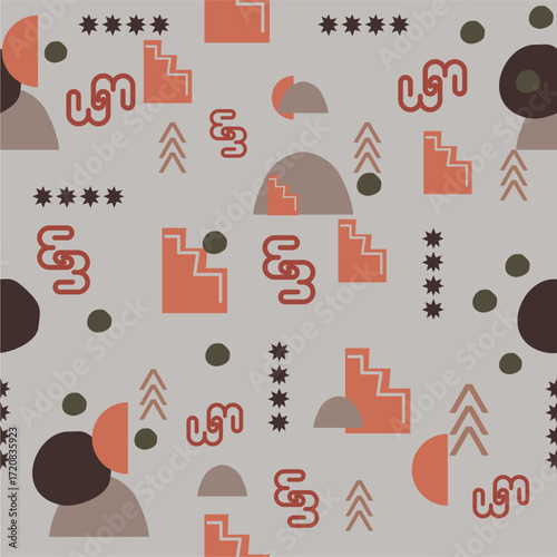 Seamless  geometric pattern. Hipster Memphis style.