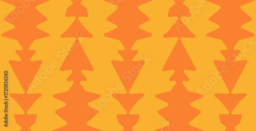 A seamless geometric pattern with batik shapes in a regular grid creates a modern abstract background.