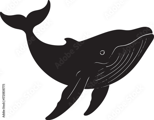  Ocean Whale Silhouette Vector Illustration