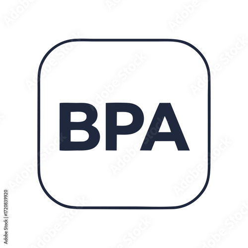 A modern and minimalist logo featuring the acronym BPA in a bold, dark sans-serif font, set inside a white rounded square with a thin outline.