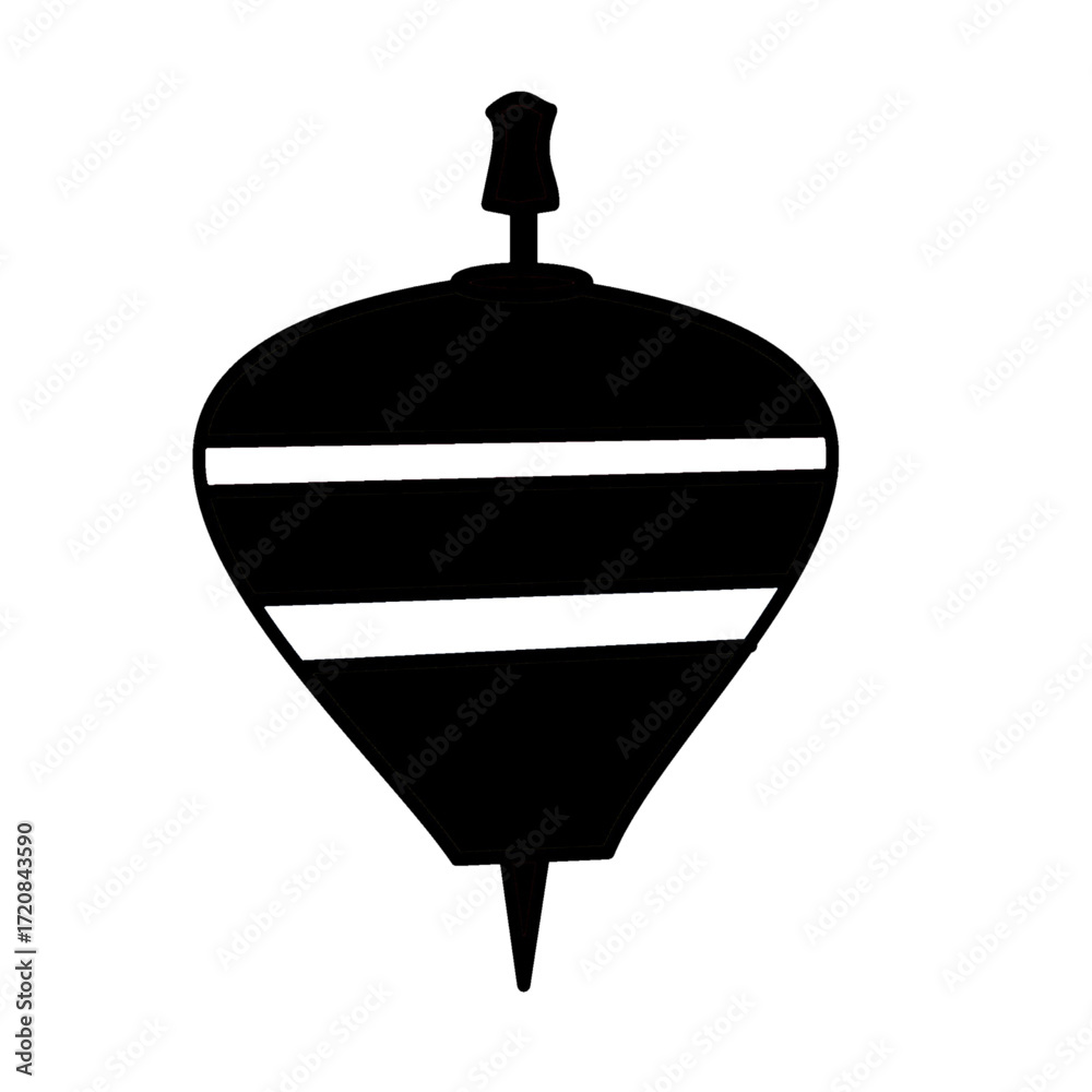 Obraz premium spinning top kids printable t for top for kids printable black silhouette.eps