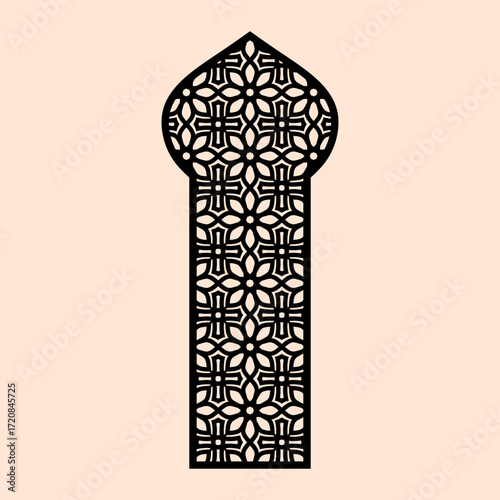 Islamic geometric ornament vector patterns for laser cutting stencil and decoration