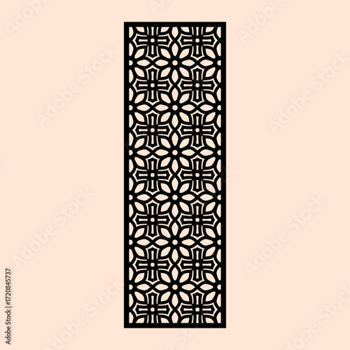 Islamic geometric ornament vector patterns for laser cutting stencil and decoration
