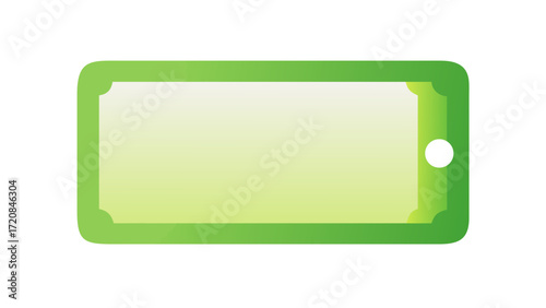 Illustration of a green rectangular etcher sketch toy with a white knob and a gradient screen
