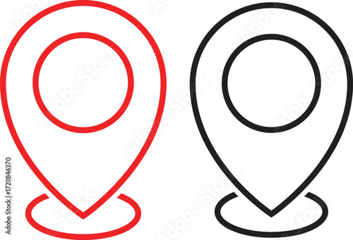 pin location icon. position symbol. perfect for maps. place address navigation locator signs

