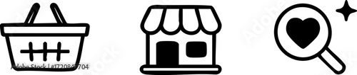 Ecommerce and Shopping Icons Set 1.