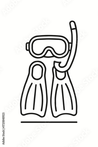 snorkeling mask and fines