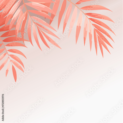 Hojas de palma de acuarela tropical
2