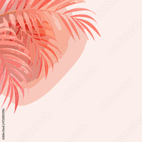 Hojas de palma de acuarela tropical
3