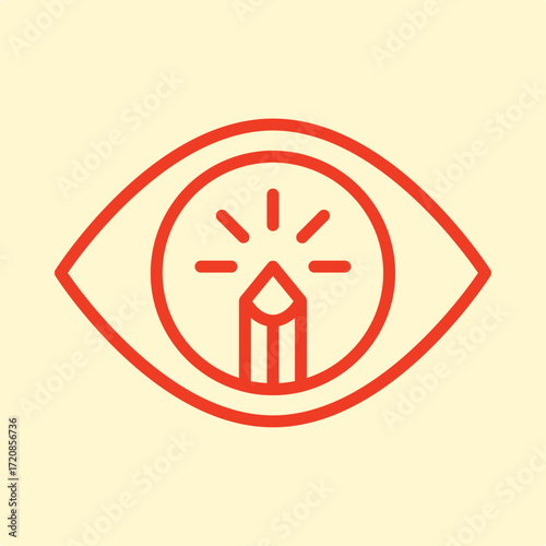Eye symbol artwork trendy useful vector Illustration design cute colorful background