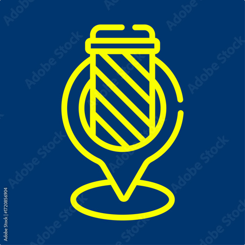 Barber shop symbol artwork trendy useful vector Illustration design handsome colorful background