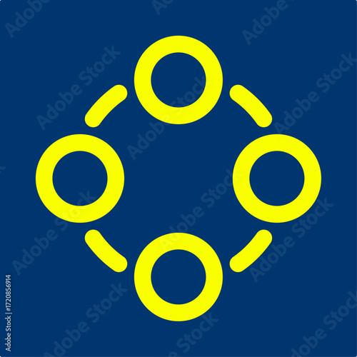 Four circles symbol artwork trendy useful vector Illustration design handsome colorful background