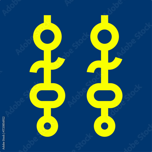 Earrings symbol artwork trendy useful vector Illustration design handsome colorful background