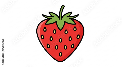 Strawberry drawing vector illustration fresh fruit clip art food design berry icon summer graphic sweet art