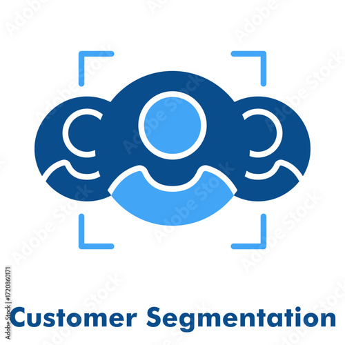 Customer Segmentation Two Color Icon Solid Style