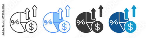 Margin Icon Set Multiple Style Collection