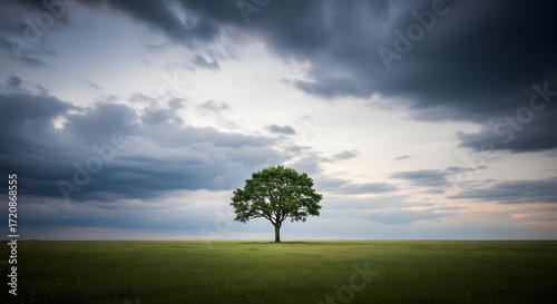 lonely tree in the field