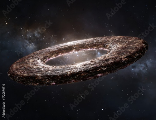 Cosmic ring nebula in deep space
