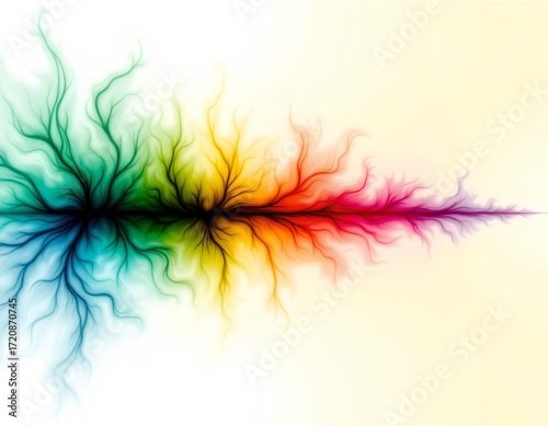 Vibrant Abstract Digital Art with Colorful Fluid Design