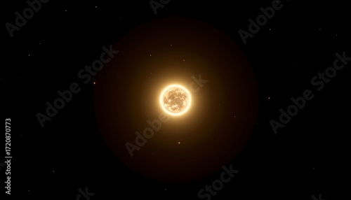 Celestial Starburst with Halo and Sparkling Textures