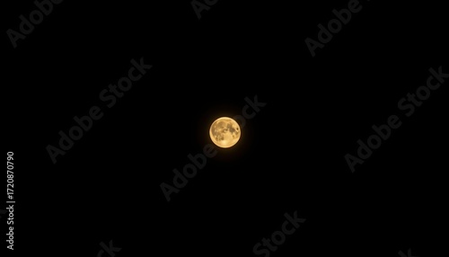 Minimalist Full Moon Night Sky