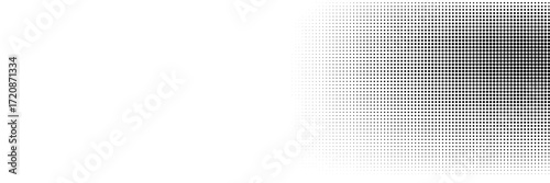 Abstract Halftone Dot Pattern Left Side Gradient for Modern Design and Textured Art.vetor eps10
