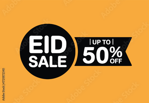Eid sale announcement with up to 50% off promotion
