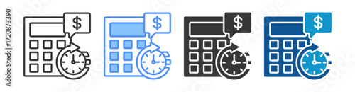Estimate Icon Set Multiple Style Collection