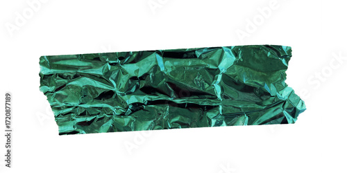 Green metallic tape texture Christmas gift wrapping card