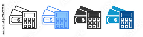 Budget Icon Set Multiple Style Collection