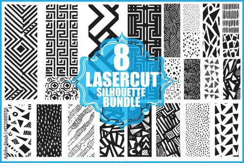 Geometric Cutout Silhouette Bundle