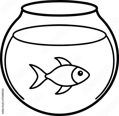 goldfish in a glass