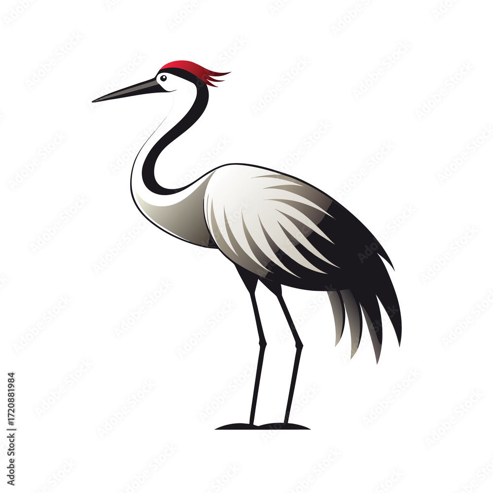Obraz premium heron on a white background