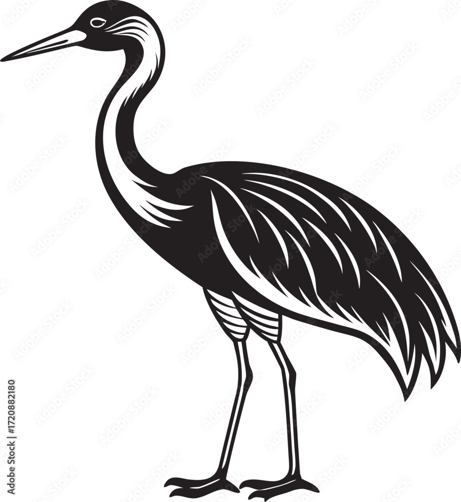 Obraz premium heron on a white background