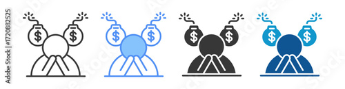 Liability Icon Set Multiple Style Collection