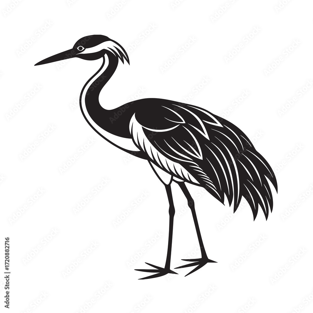 Obraz premium heron on a white background