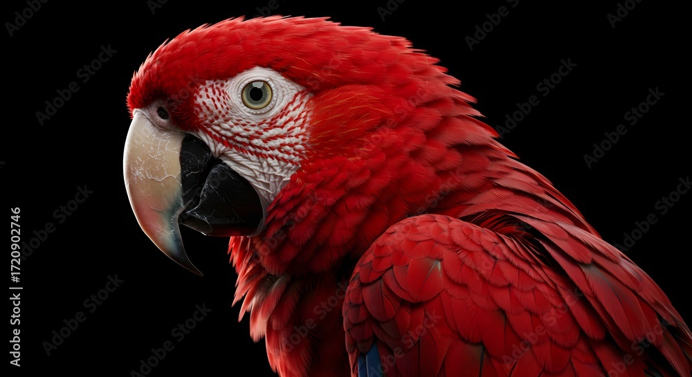 Obraz premium Red macaw close up