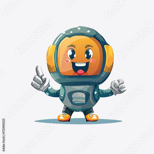 Embodying the spirit of innovation and readiness for new challenges, this cheerful space adventurer gives a confident thumbs-up, symbolizing progress and a positive outlook for future endeavors
