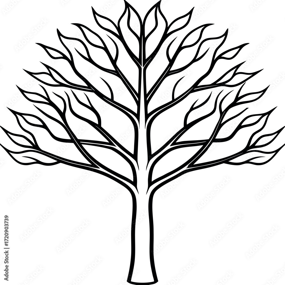 Obraz premium vector tree silhouette