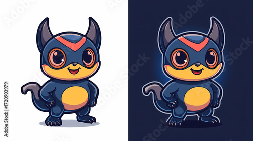  Adorable Horned Character Light and Dark