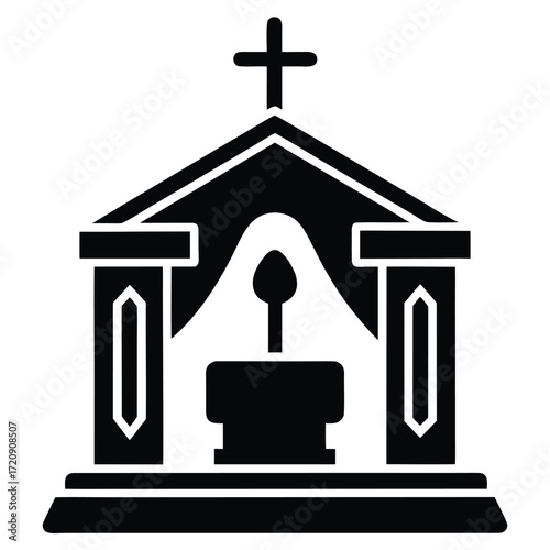 altar silhouette vector illustration