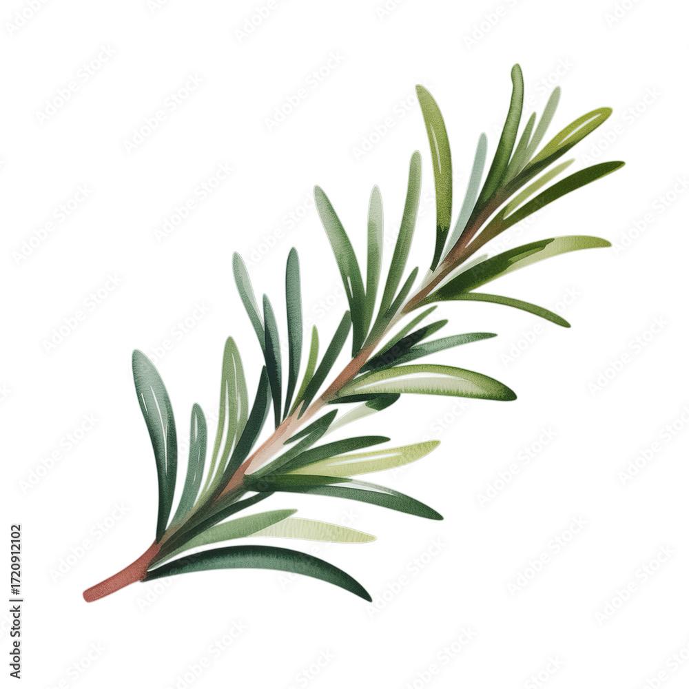 Fototapeta premium rosemary in watercolor style isolated on white background