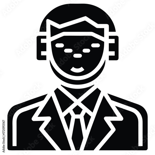facial recognition silhouette vector illustration