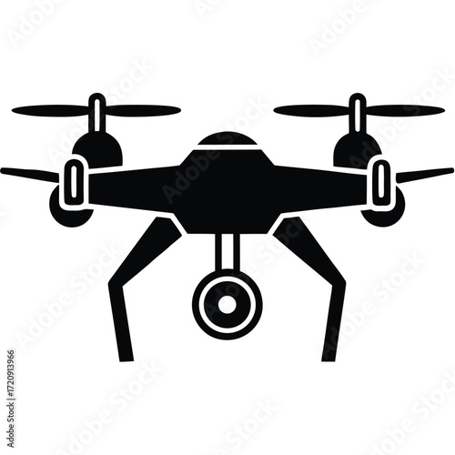 drone silhouette vector illustration