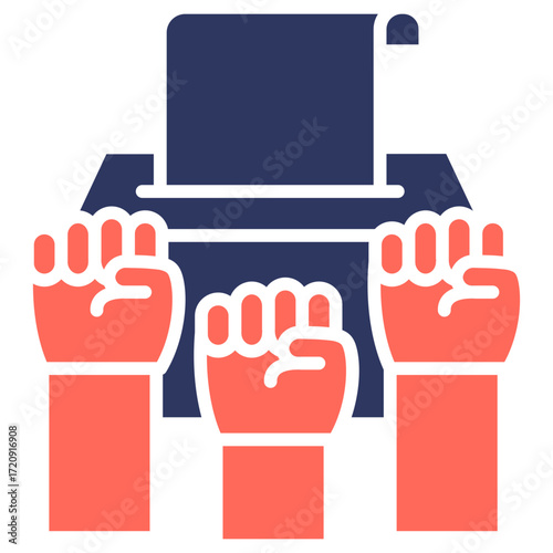 Democracy System glyph color icon