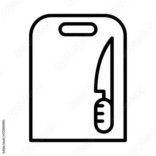 Cutting Board and Knife