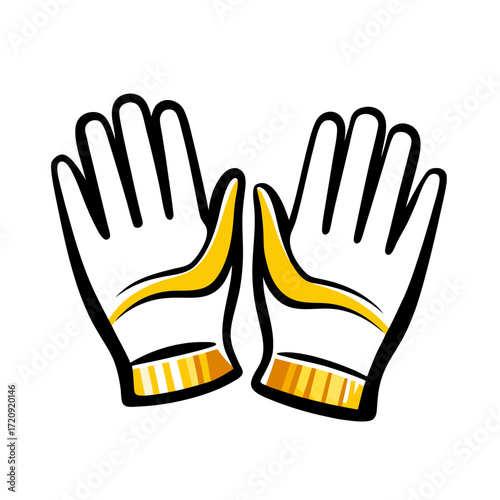 Protective gloves for safety and hand protection in bright colors  